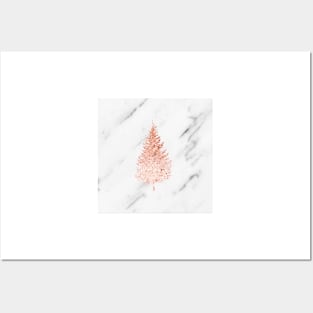 Rose gold christmas Posters and Art